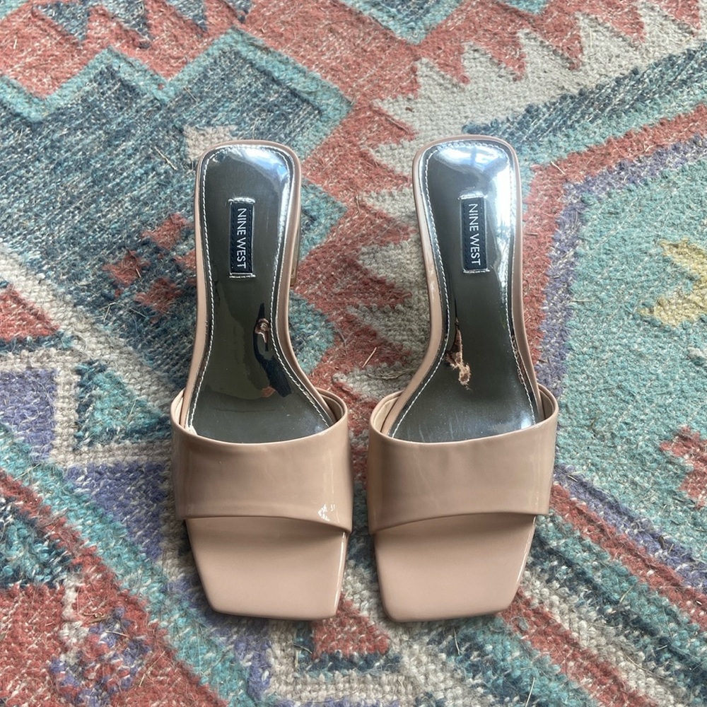 Nine West Nude & Clear Heels